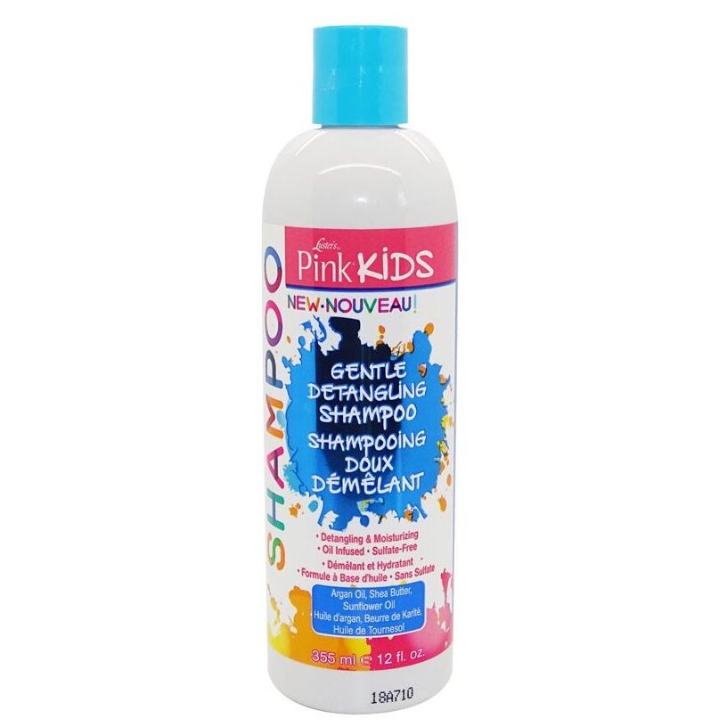 Růžový dětský jemný detangling šampon 355ml
